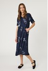LEA DRESS - navy print